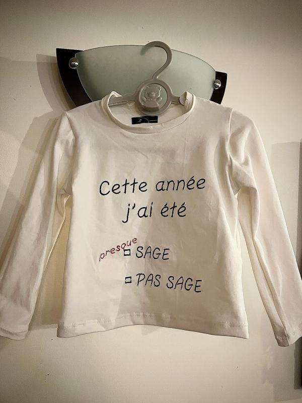 tshirt enfant brodé noël